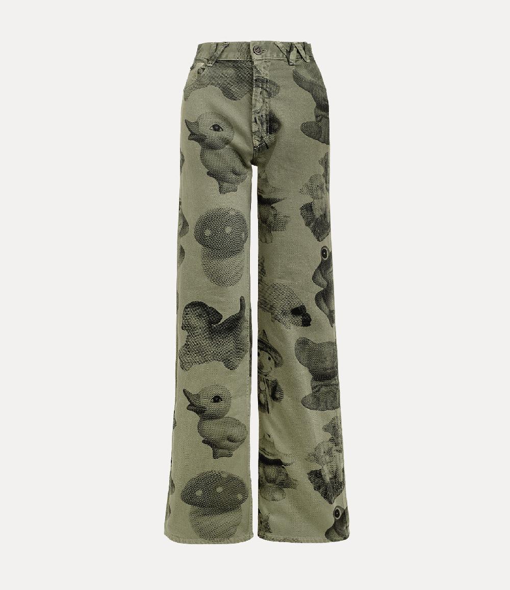 andreas kronthaler for vivienne westwood Ray 5 Pocket Jeans GREEN DYED FIGURINE