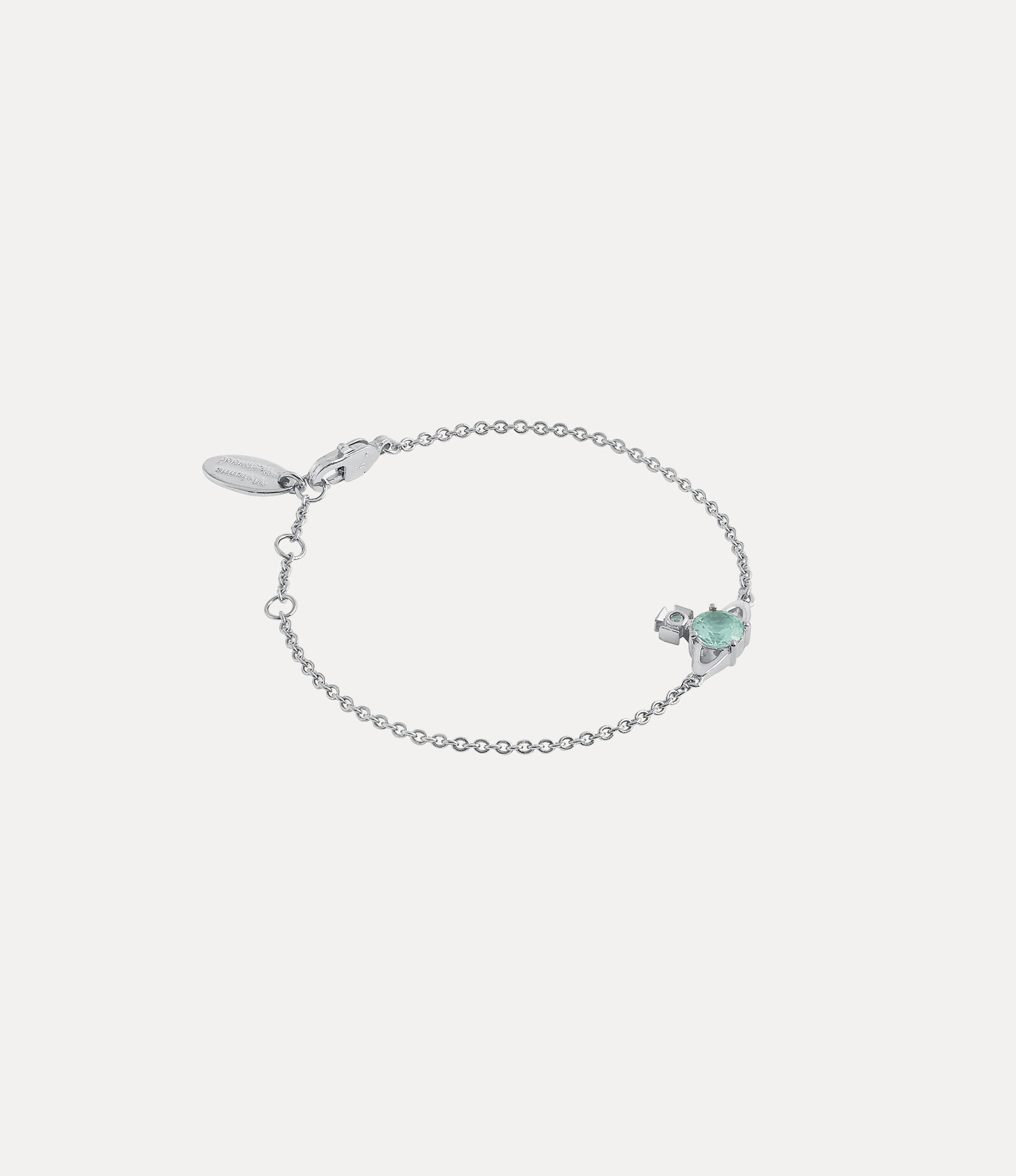 Andreas Kronthaler For Vivienne Westwood Reina Small Bracelet PLATINUM / LIGHT TURQUOISE CZ