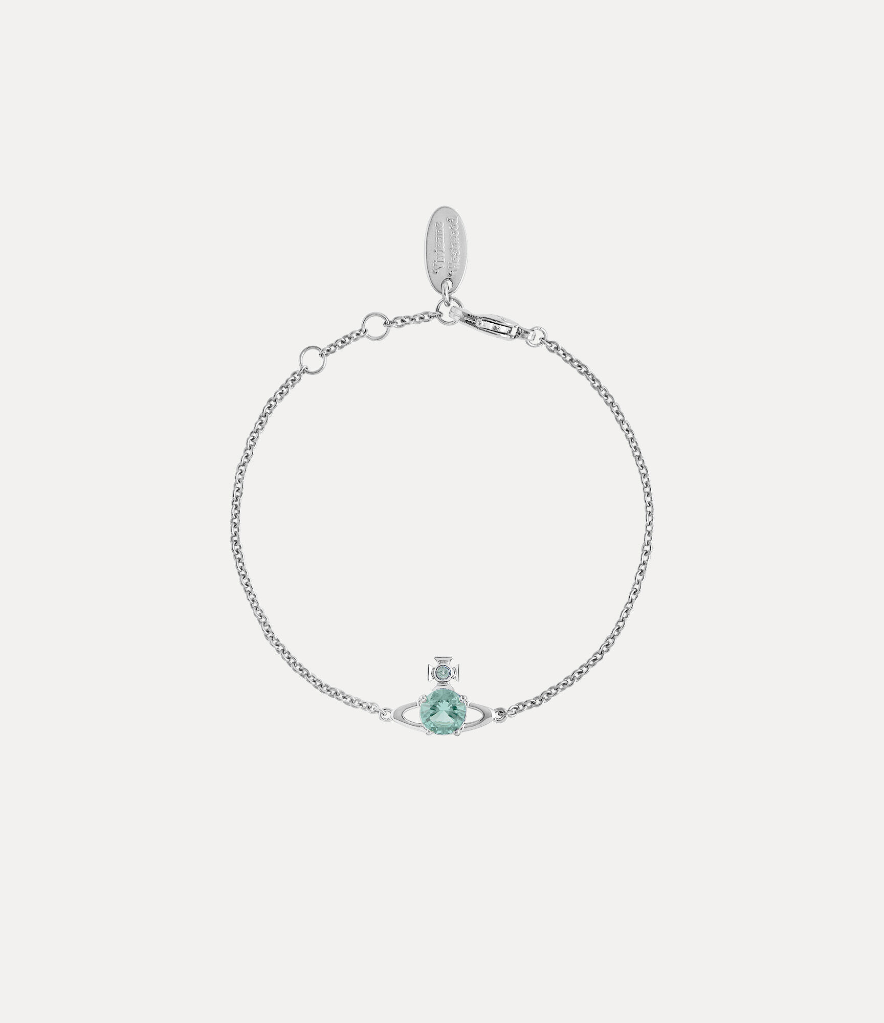 andreas kronthaler for vivienne westwood Reina Small Bracelet PLATINUM / LIGHT TURQUOISE CZ