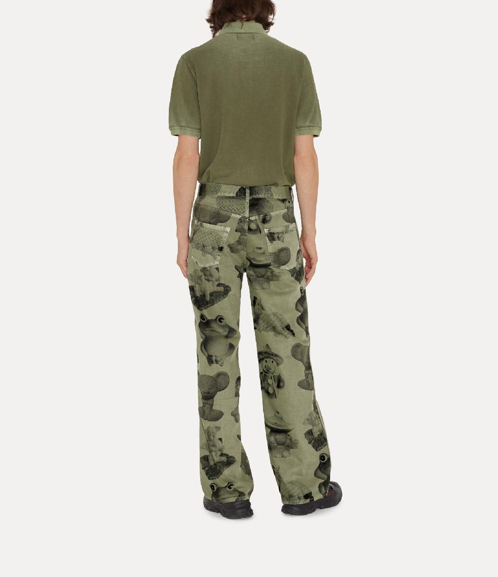 Andreas Kronthaler For Vivienne Westwood Ripped Polo Shirt GREEN