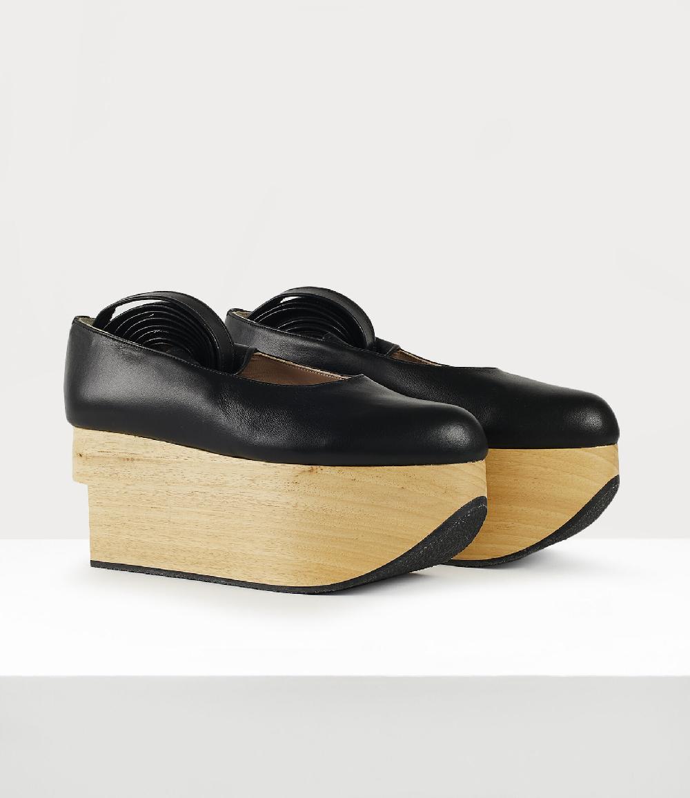 Andreas Kronthaler For Vivienne Westwood Rocking Horse Ballerina Shoe BLACK