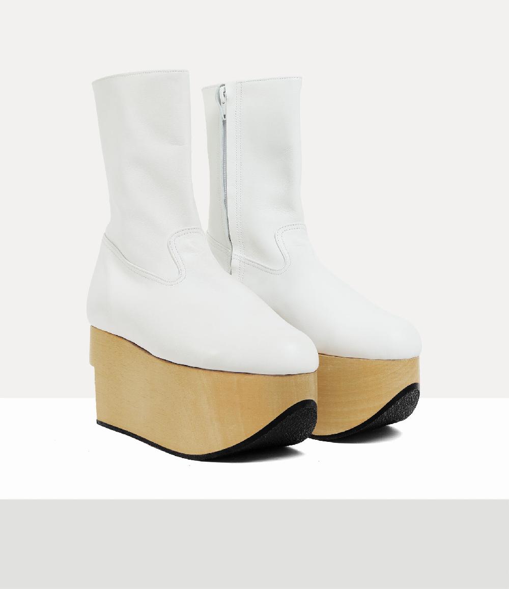 Andreas Kronthaler For Vivienne Westwood Rocking Horse Boot WHITE
