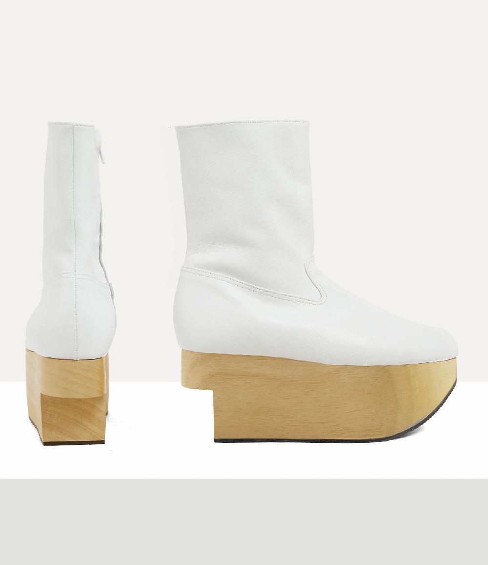 Andreas Kronthaler For Vivienne Westwood Rocking Horse Boot WHITE