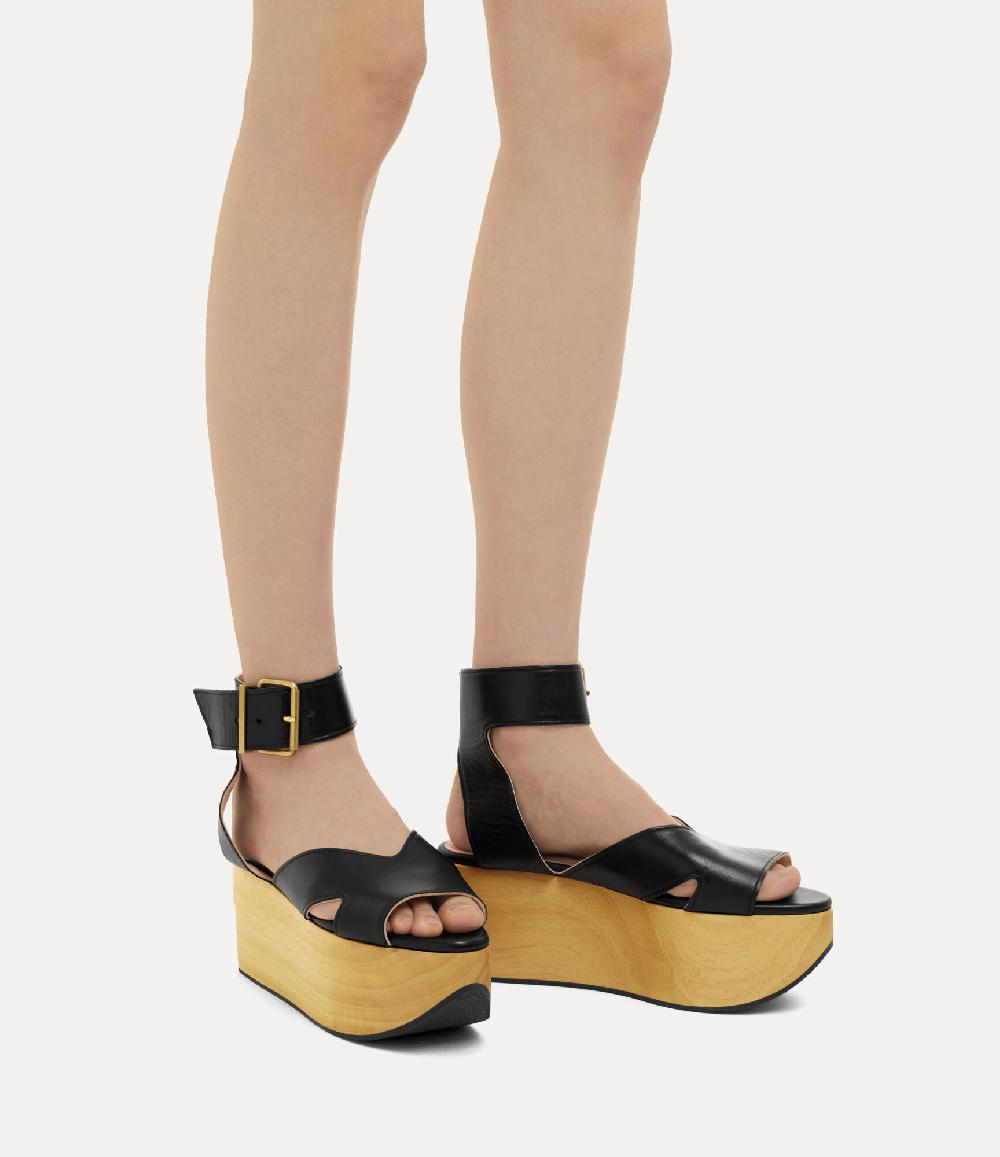 Andreas Kronthaler For Vivienne Westwood Rocking Horse Pagan Sandal METALLIC GOLD