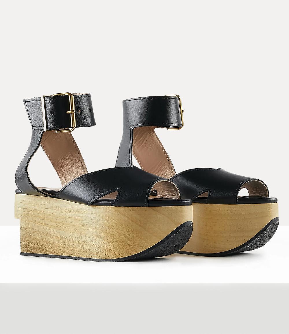 Andreas Kronthaler For Vivienne Westwood Rocking Horse Pagan Sandal METALLIC GOLD