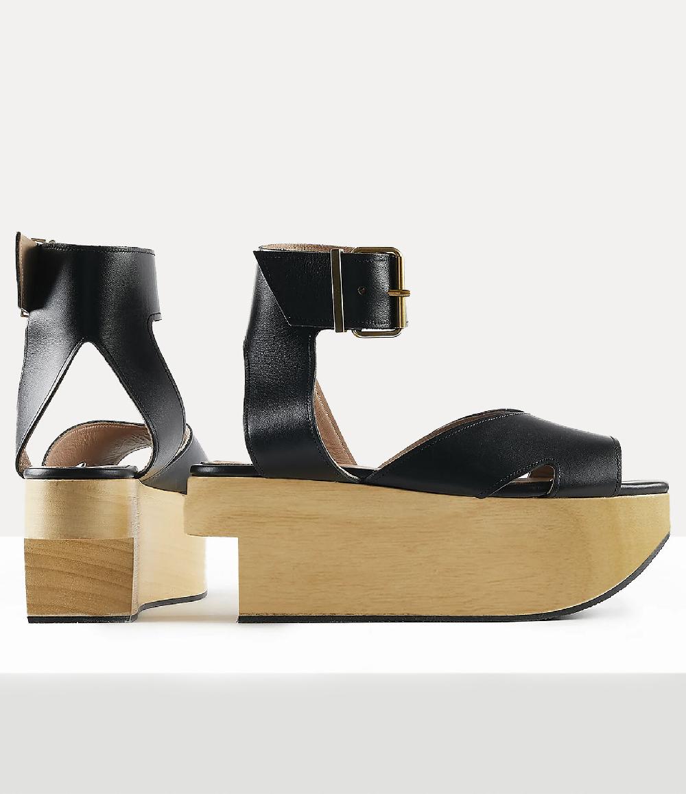 Andreas Kronthaler For Vivienne Westwood Rocking Horse Pagan Sandal METALLIC GOLD