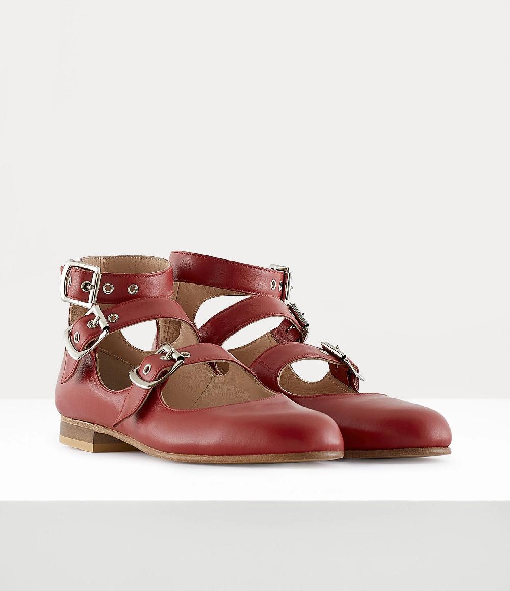 Andreas Kronthaler For Vivienne Westwood Roman Three Strap Sandal RED