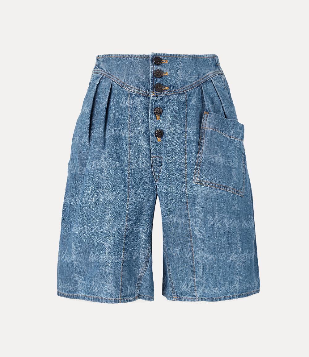 andreas kronthaler for vivienne westwood Romario Bermuda Shorts VW GRID/BLUE