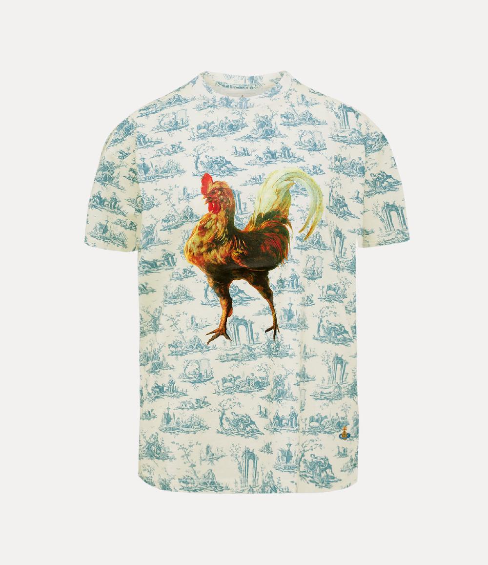 andreas kronthaler for vivienne westwood Rooster Classic T-shirt TOILE DE JOUY BLUE