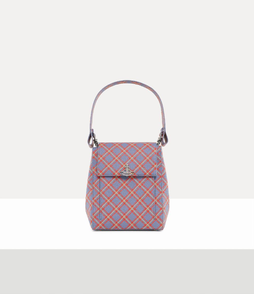 andreas kronthaler for vivienne westwood Rosemary Shoulder Bag BLUE/ORANGE TARTAN