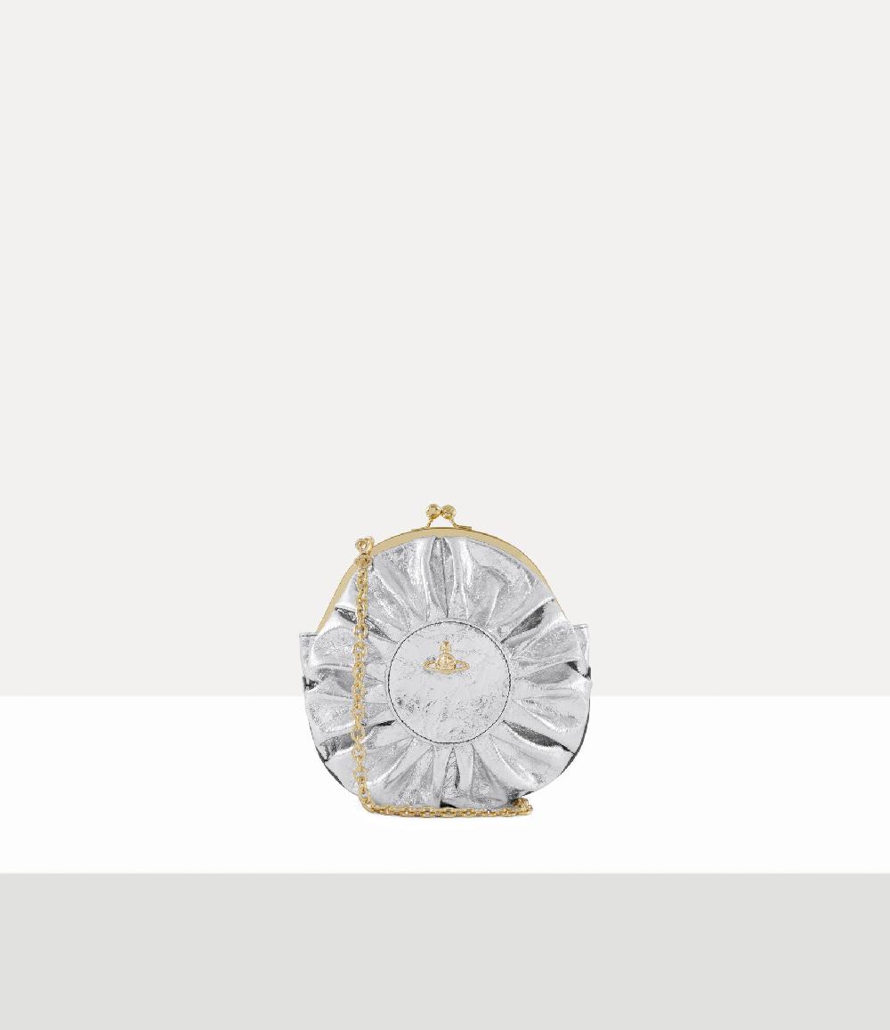 andreas kronthaler for vivienne westwood Rosie Circle Frame Crossbody Bag SILVER