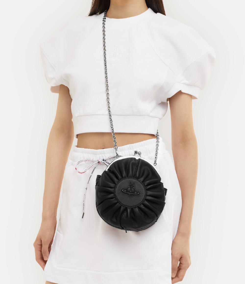 Andreas Kronthaler For Vivienne Westwood Rosie Circle Frame Crossbody BLACK INJ ORB