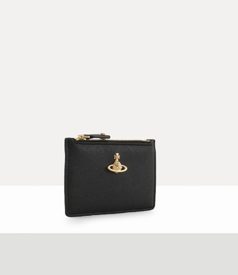 Andreas Kronthaler For Vivienne Westwood Slim Long Card Holder BLACK 3D ORB