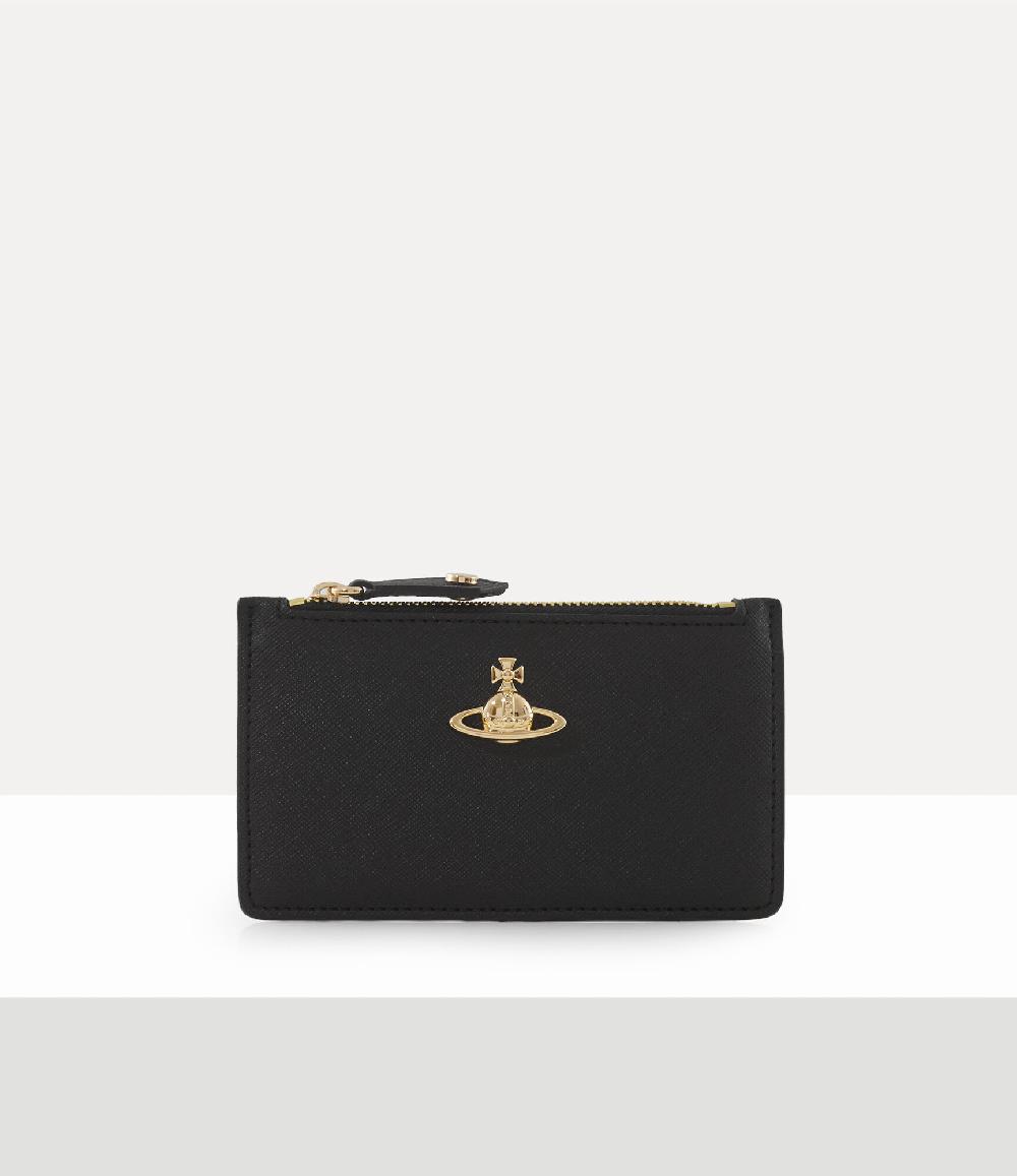 andreas kronthaler for vivienne westwood Slim Long Card Holder BLACK 3D ORB