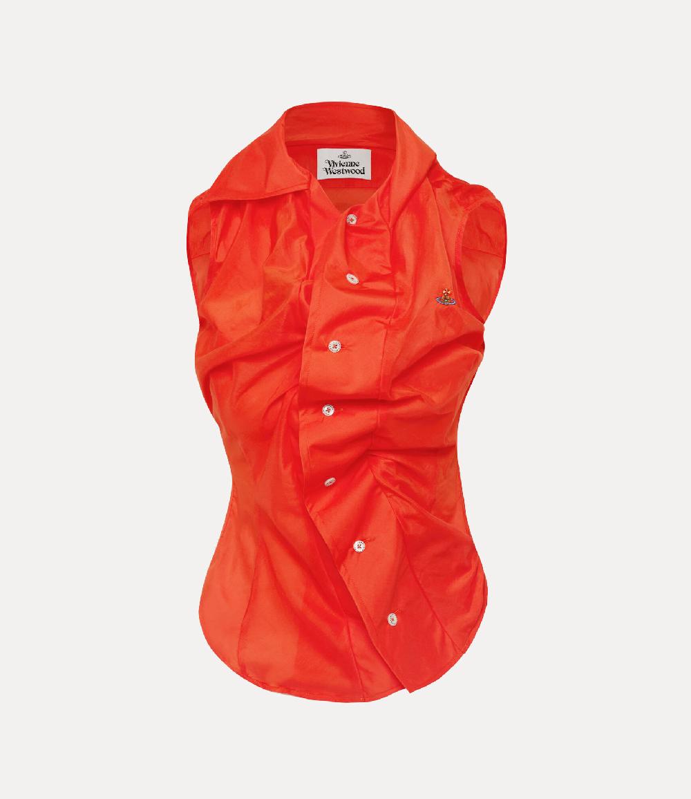 andreas kronthaler for vivienne westwood SS Drunken Shirt ORANGE