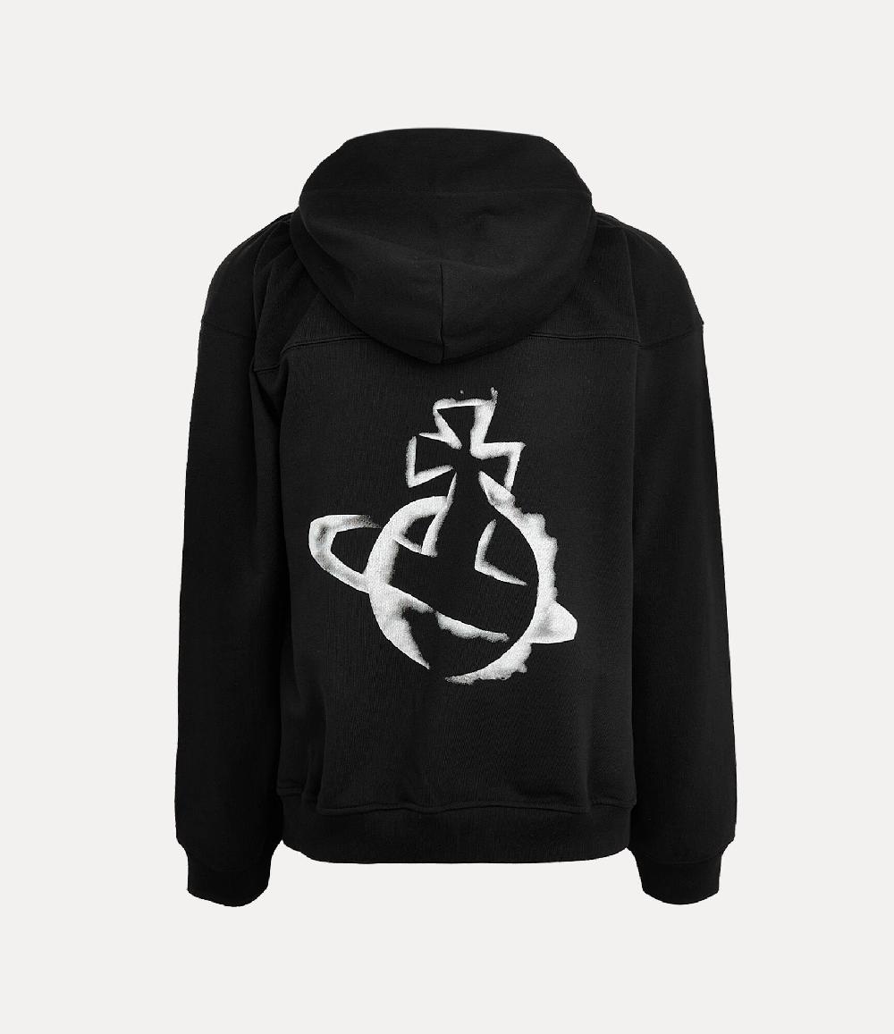 Andreas Kronthaler For Vivienne Westwood Stencil Orb Fresh Hoodie BLACK