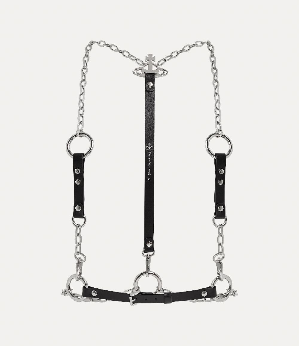 andreas kronthaler for vivienne westwood Stud Belt Chain Harness BLACK