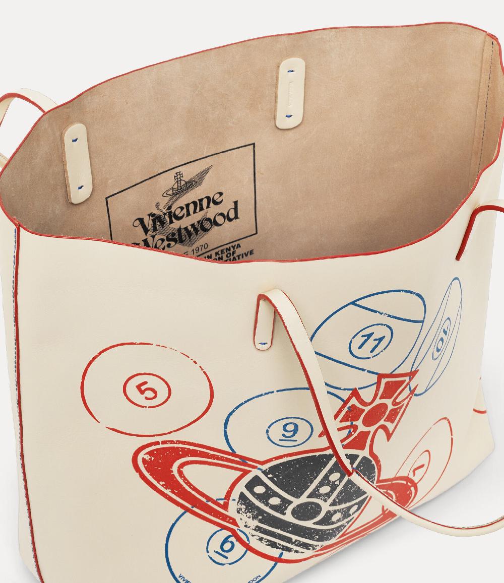 Andreas Kronthaler For Vivienne Westwood Studio Large Shopper ECRU/ORB PRINT