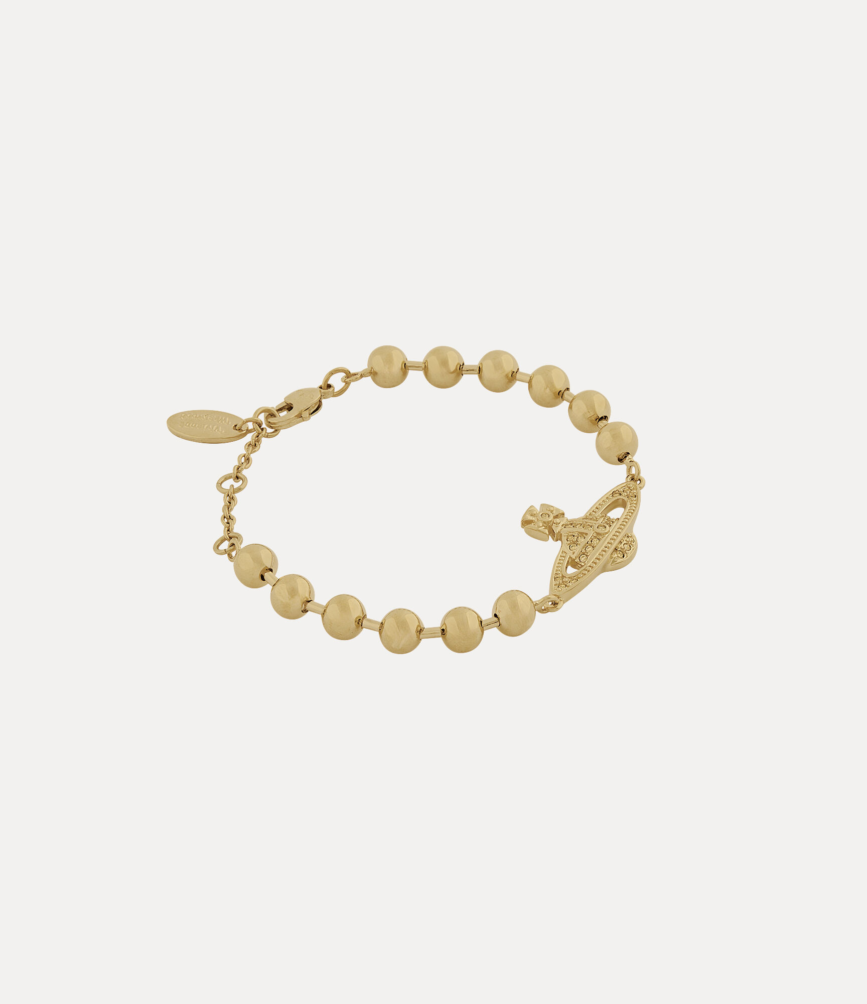Andreas Kronthaler For Vivienne Westwood Thames Mini Bas Relief Bracelet GOLD / LIGHT COLORADO TOPAZ Crystal