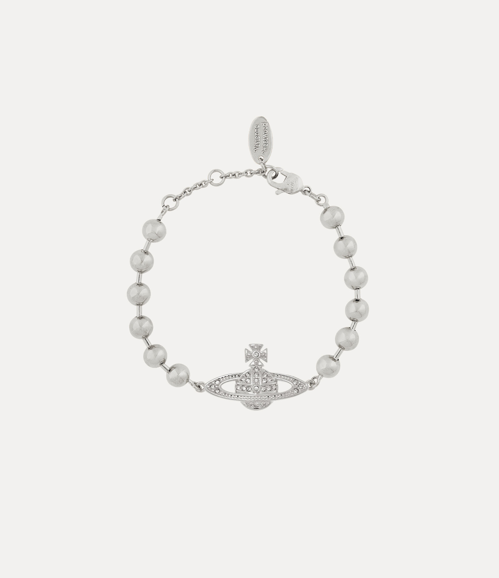 andreas kronthaler for vivienne westwood Thames Mini Bas Relief Bracelet PLATINUM / WHITE Crystal andreas kronthaler for vivienne westwood Thames Mini Bas Relief Bracelet PLATINUM / WHITE Crystal