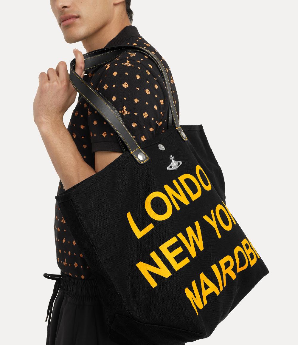 Andreas Kronthaler For Vivienne Westwood Utility Large Shopper BLACK/YELLOW PRINT
