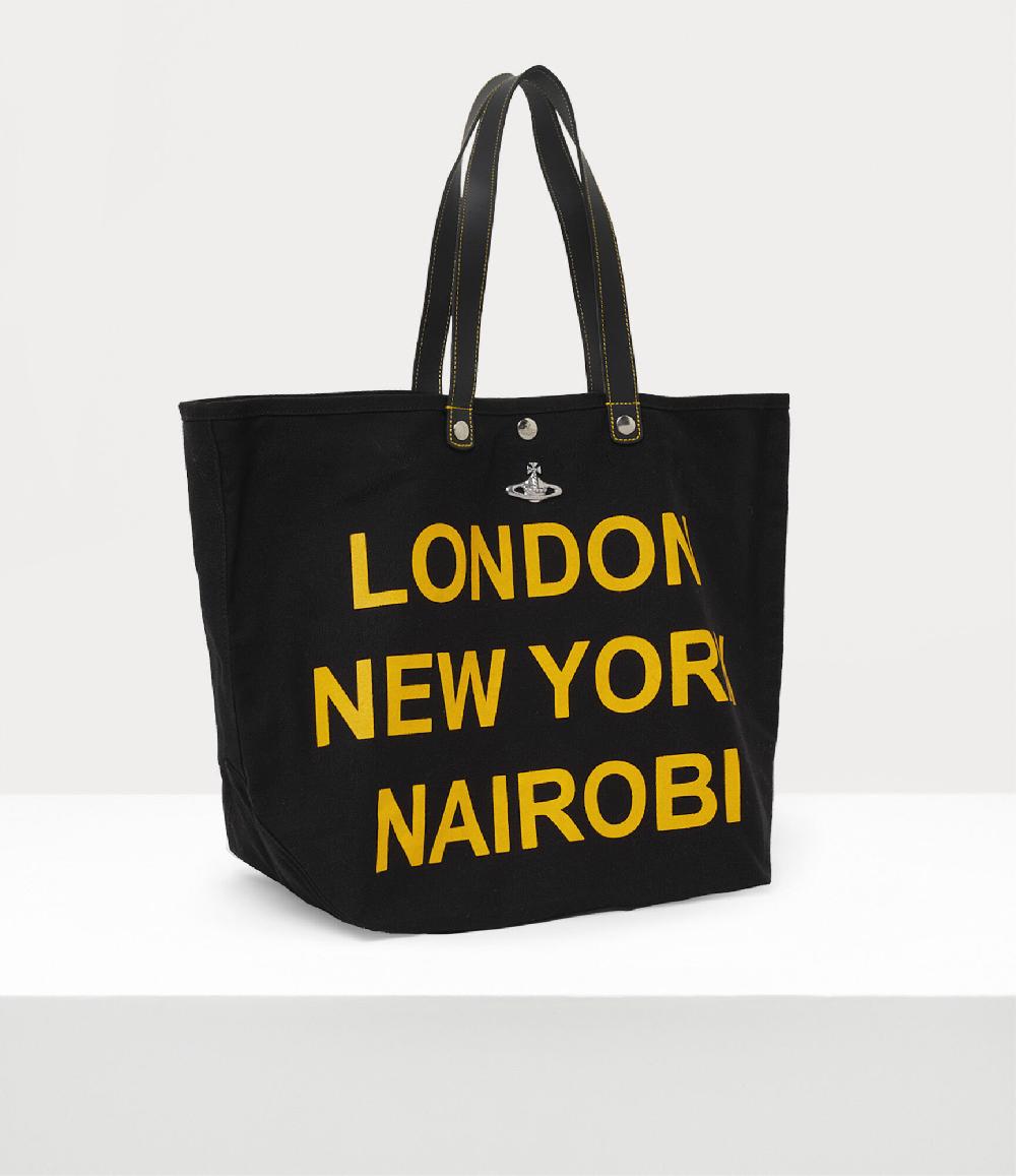 Andreas Kronthaler For Vivienne Westwood Utility Large Shopper BLACK/YELLOW PRINT