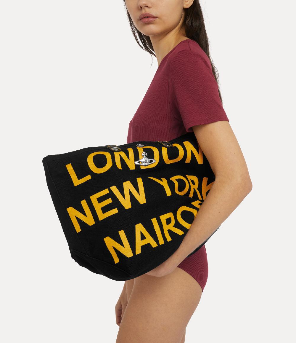 Andreas Kronthaler For Vivienne Westwood Utility Small Shopper BLACK/YELLOW PRINT