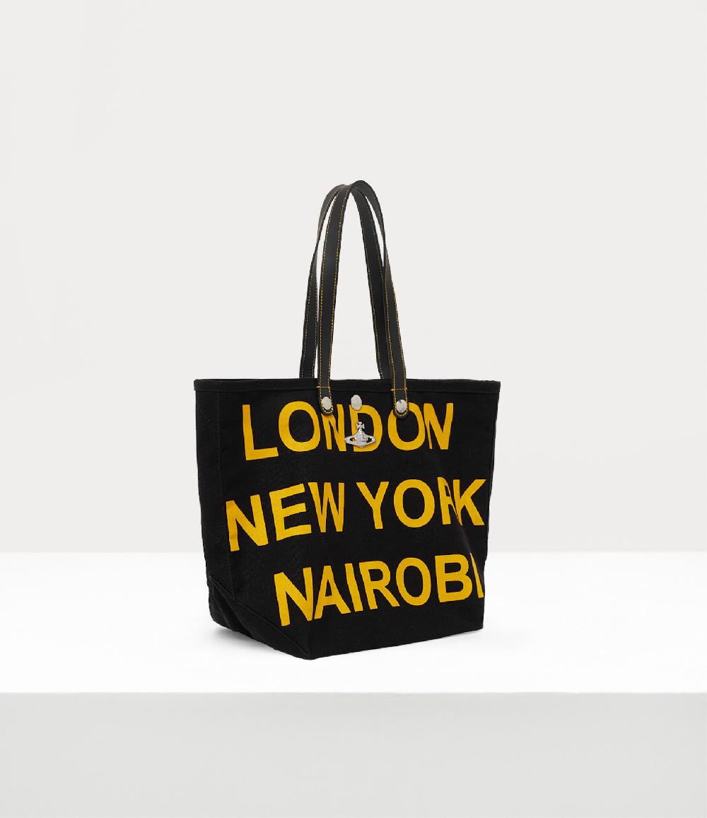 Andreas Kronthaler For Vivienne Westwood Utility Small Shopper BLACK/YELLOW PRINT