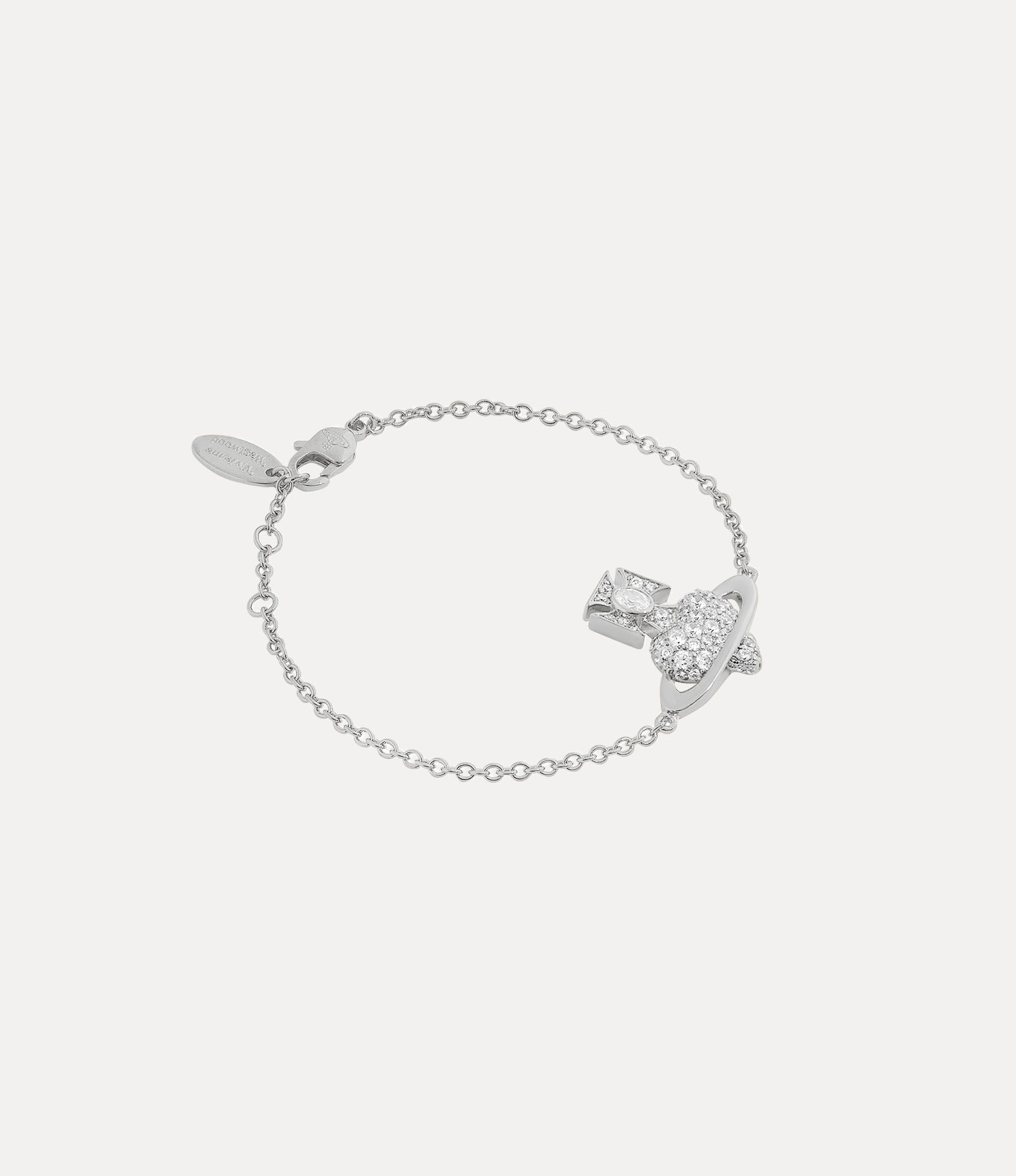 Andreas Kronthaler For Vivienne Westwood Valentine's Agnatha Bracelet PLATINUM / WHITE CZ