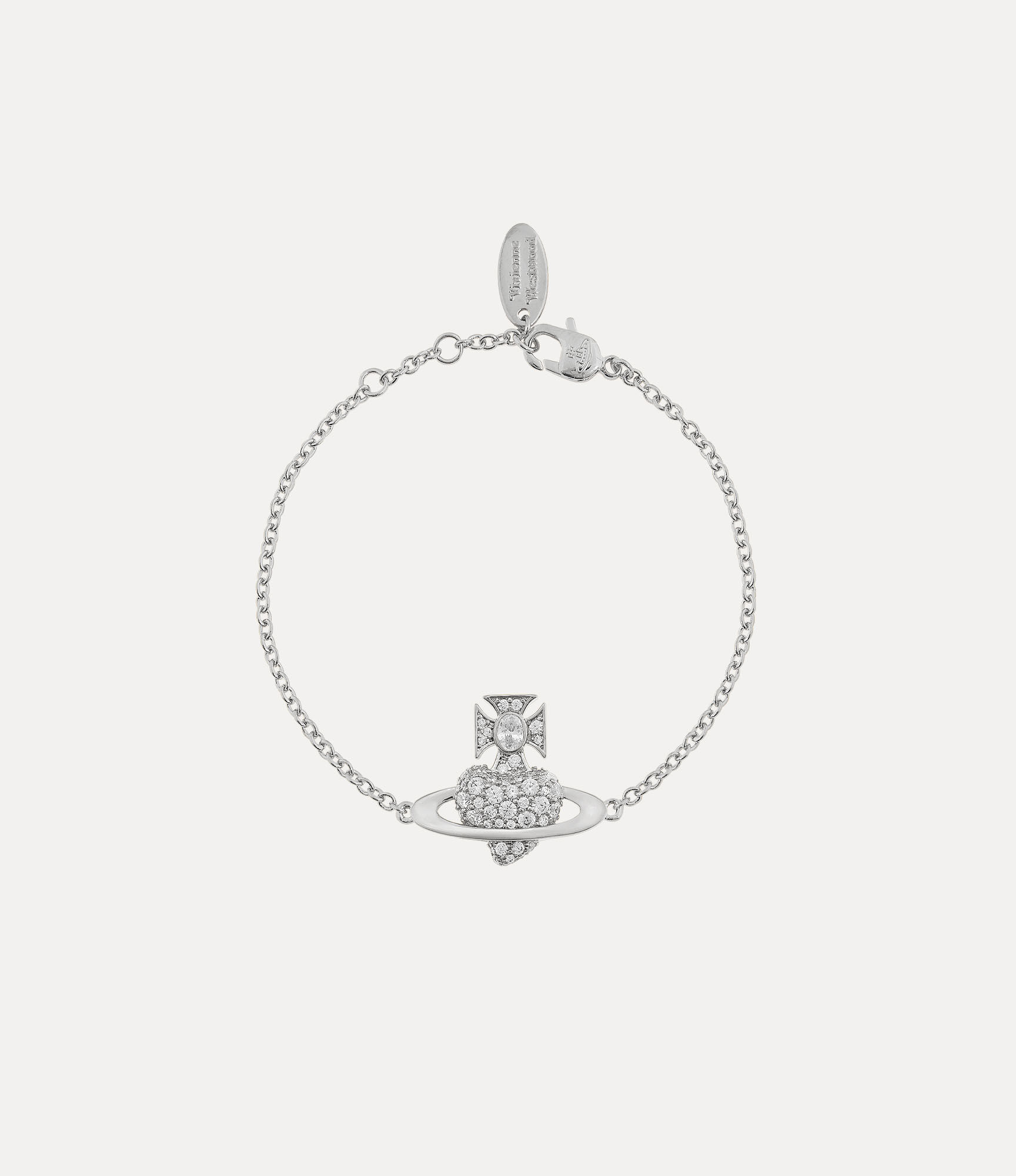 andreas kronthaler for vivienne westwood Valentine's Agnatha Bracelet PLATINUM / WHITE CZ