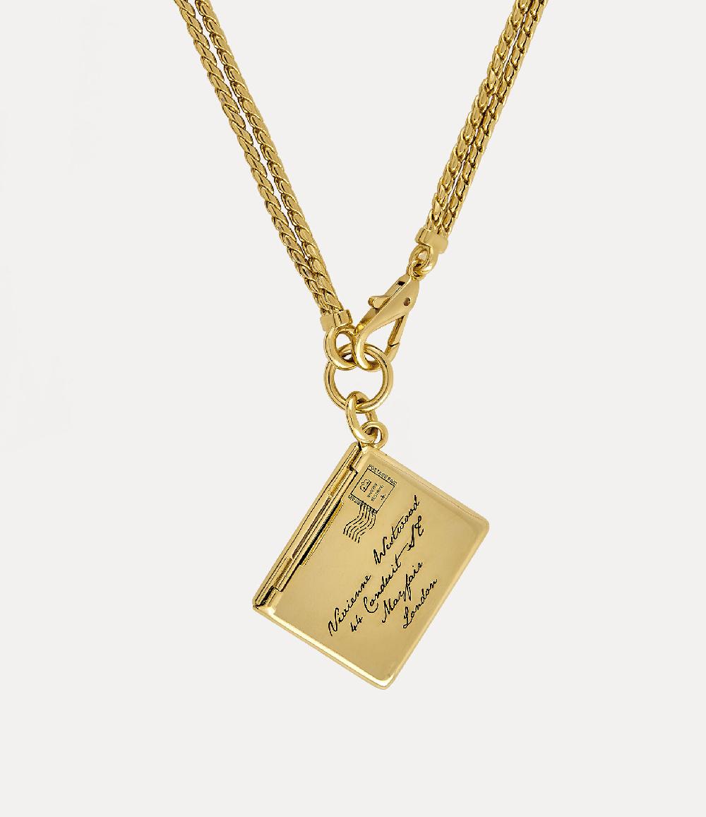 Andreas Kronthaler For Vivienne Westwood Valentine's Envelope Necklace GOLD/BLACK