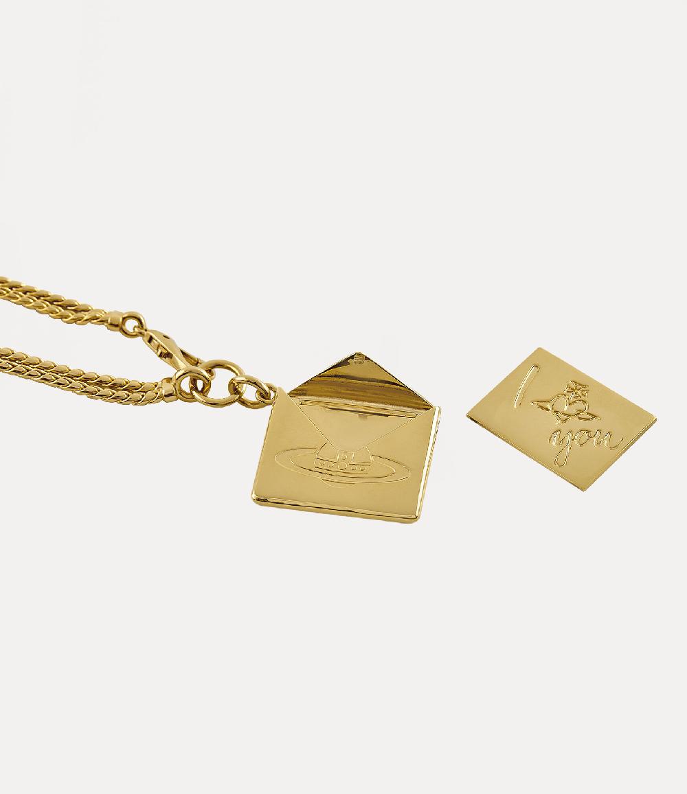 Andreas Kronthaler For Vivienne Westwood Valentine's Envelope Necklace GOLD/BLACK