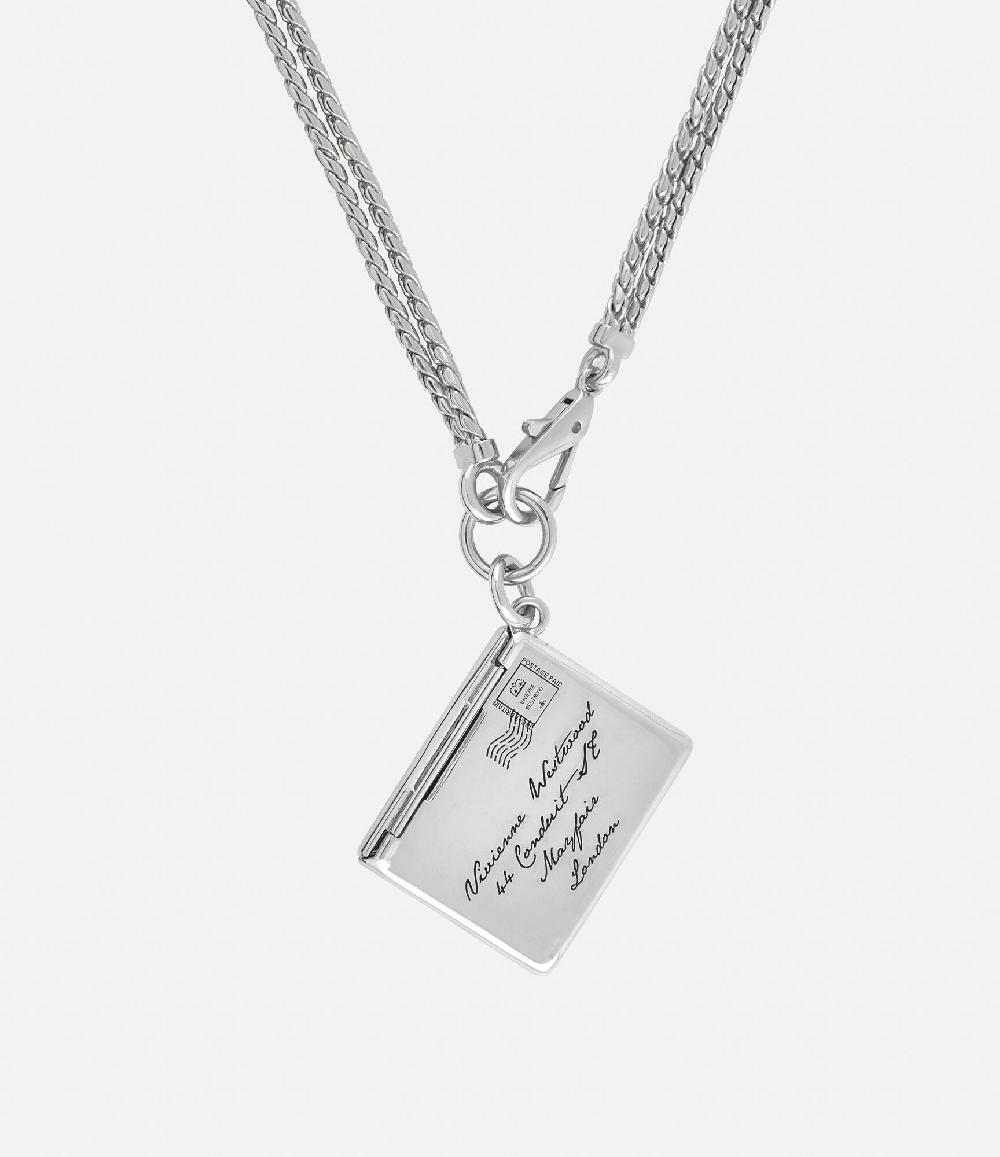 Andreas Kronthaler For Vivienne Westwood Valentine's Envelope Pendant Necklace PLATINUM