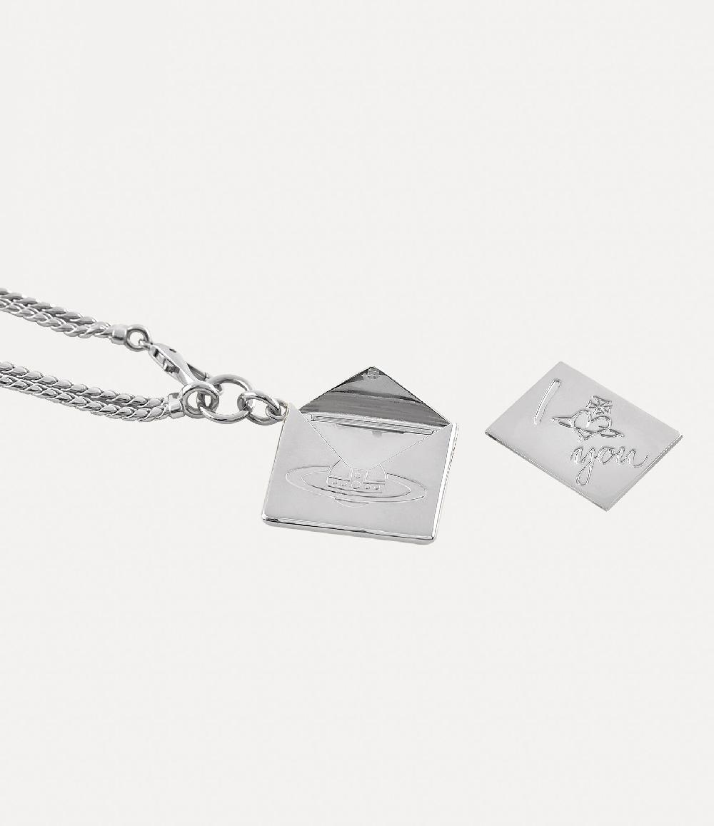 Andreas Kronthaler For Vivienne Westwood Valentine's Envelope Pendant Necklace PLATINUM