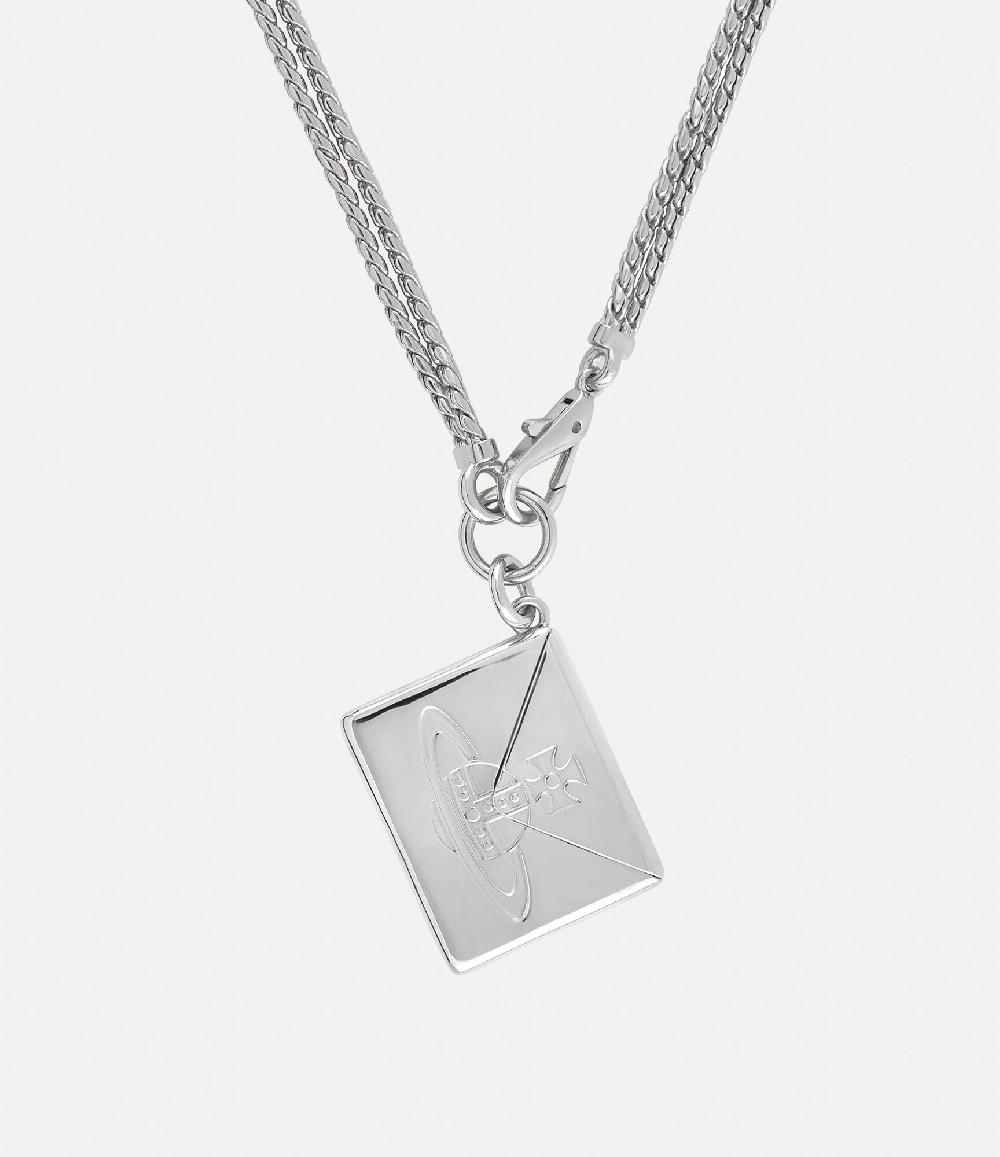 andreas kronthaler for vivienne westwood Valentine's Envelope Pendant Necklace PLATINUM