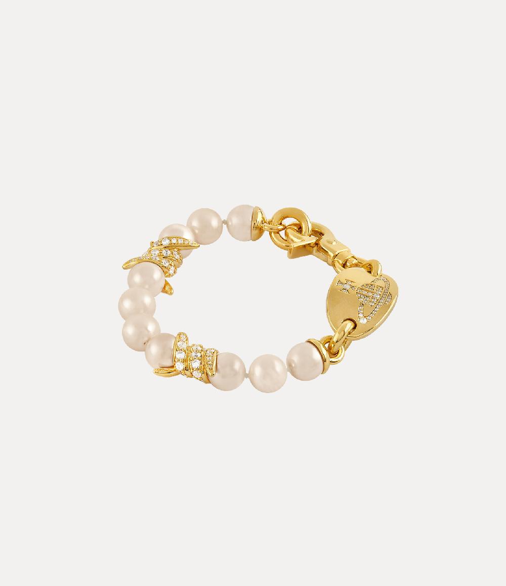 Andreas Kronthaler For Vivienne Westwood Verena Bracelet GOLD / CREAMROSE Pearl / WHITE CZ