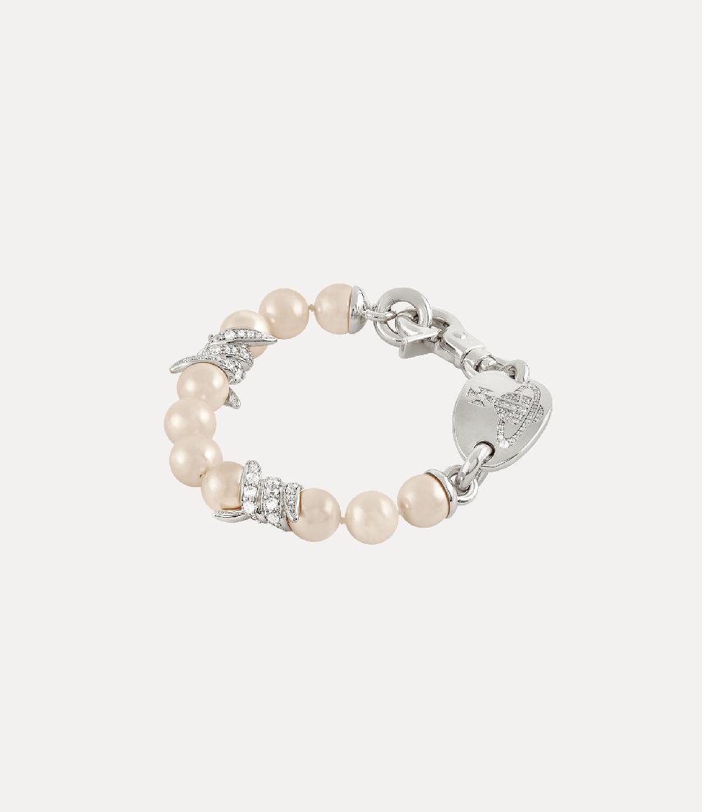 Andreas Kronthaler For Vivienne Westwood Verena Bracelet PLATINUM / CREAMROSE Pearl / WHITE CZ