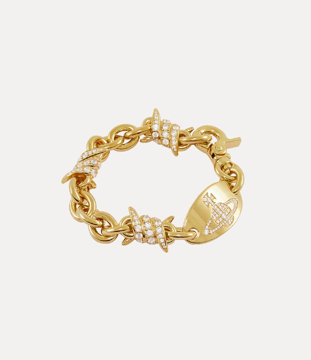 Andreas Kronthaler For Vivienne Westwood Verena Chain Bracelet GOLD / WHITE CZ