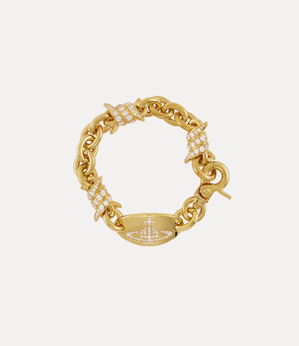 andreas kronthaler for vivienne westwood Verena Chain Bracelet GOLD / WHITE CZ