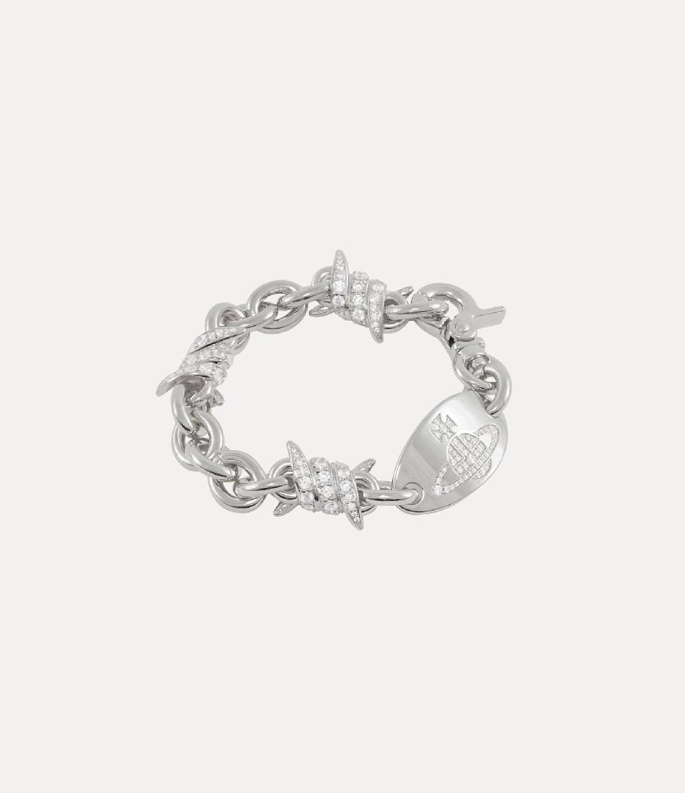 Andreas Kronthaler For Vivienne Westwood Verena Chain Bracelet PLATINUM / WHITE CZ