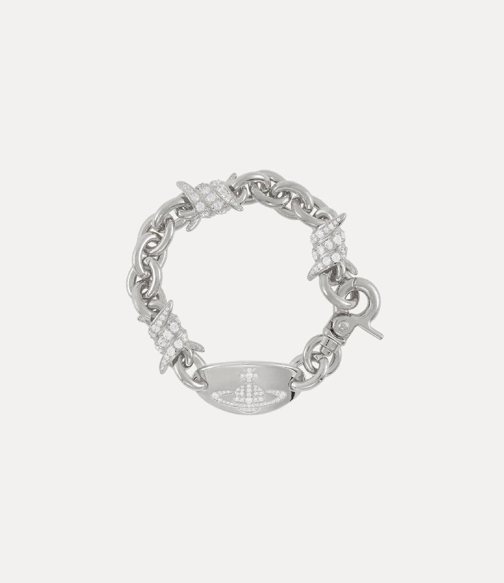 andreas kronthaler for vivienne westwood Verena Chain Bracelet PLATINUM / WHITE CZ