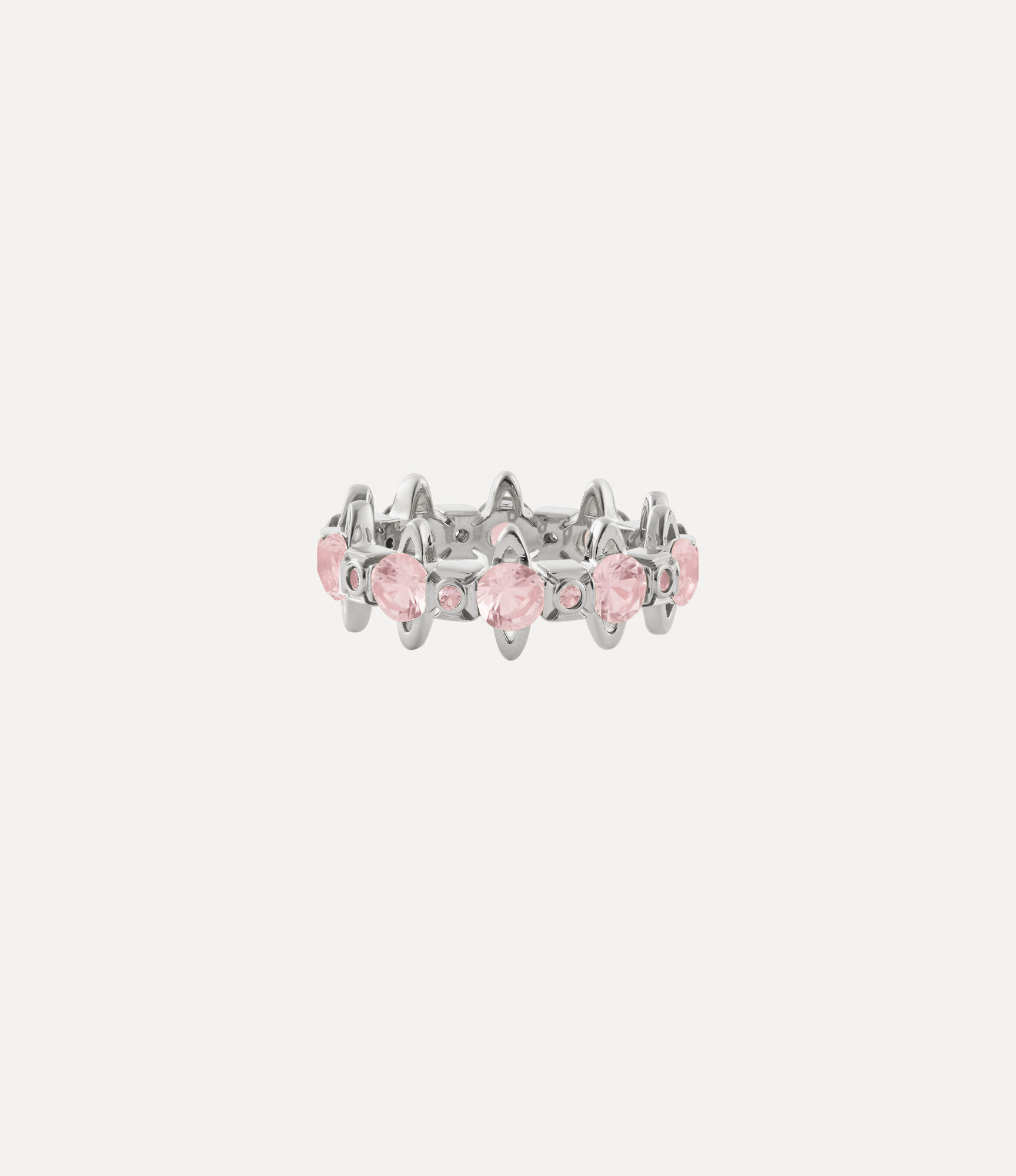 Andreas Kronthaler For Vivienne Westwood Warwick Ring PLATINUM / PINK Nano Crystal (CZ)