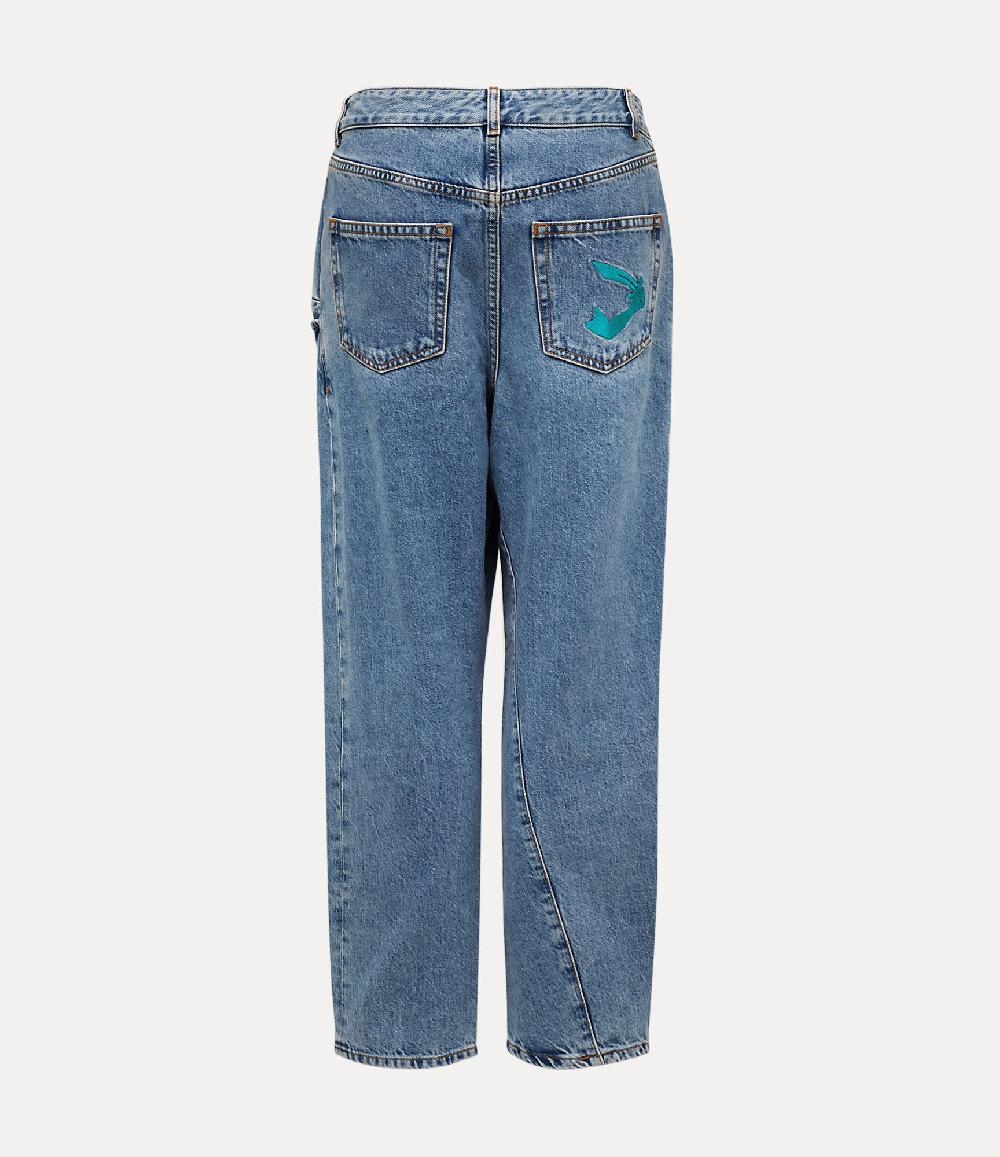 Andreas Kronthaler For Vivienne Westwood Worlds End Drunken Trousers BLUE
