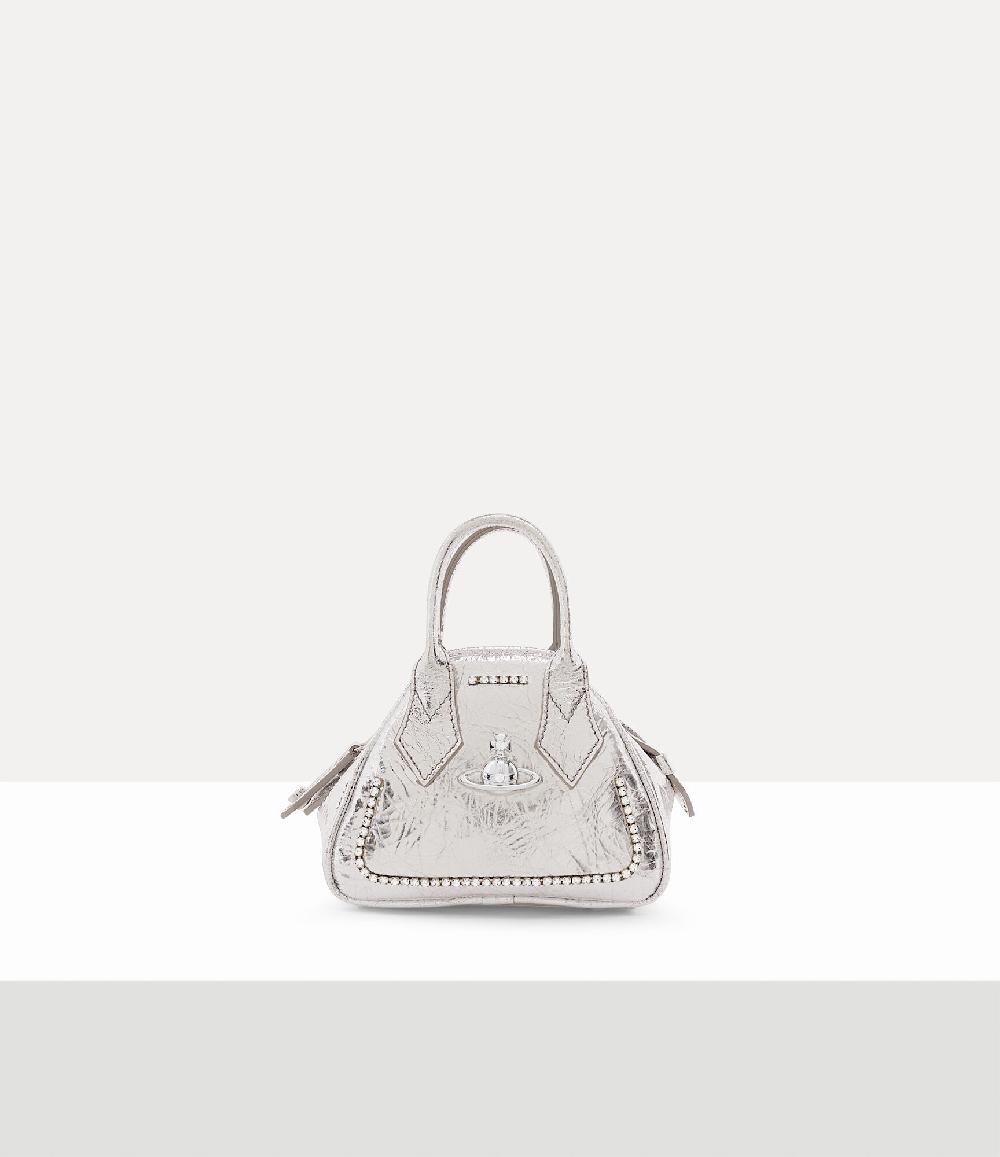 andreas kronthaler for vivienne westwood Yasmine Mini Bag SILVER DIAMANTE TRIM