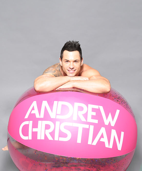 Andrew Christian 60" Pink Glitter Beach Ball