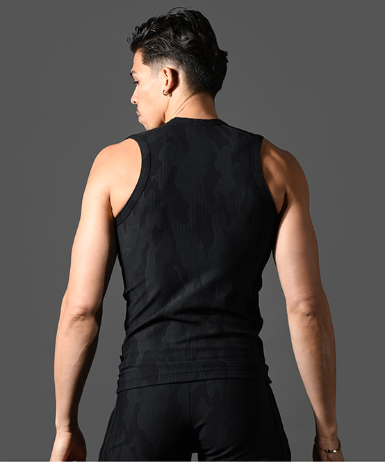 Andrew Christian Black Camo Muscle Tee