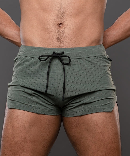 andrew christian Breeze Mesh Gym Shorts (3" Inseam)