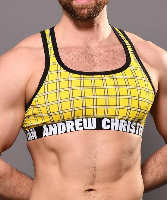 Andrew Christian DOORBUSTER Plaid Sports Bra