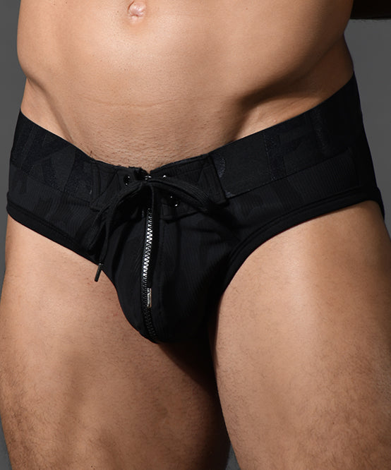 andrew christian FUKR Camouflage Zipper Brief