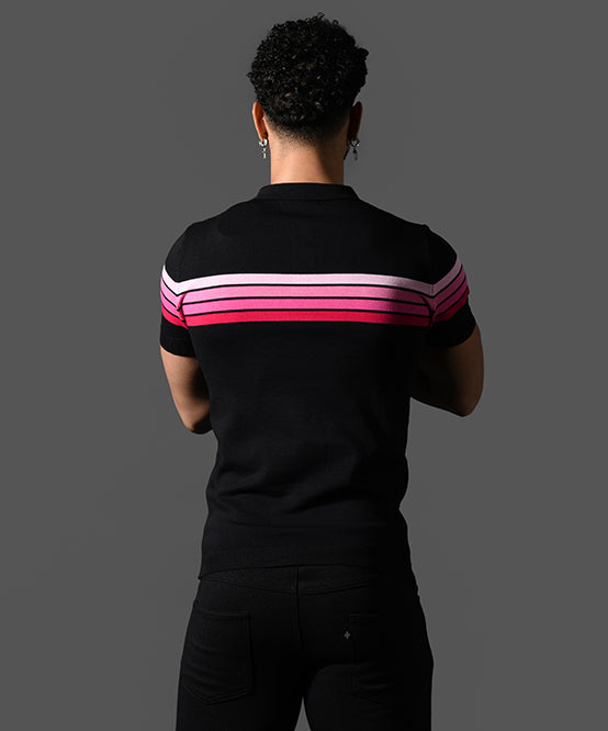 Andrew Christian Knit Stripe Polo